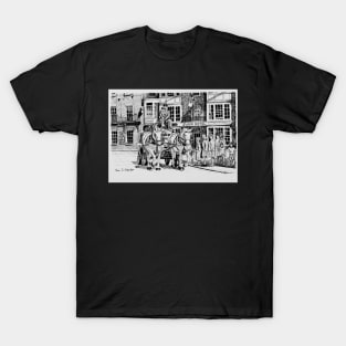 Swan Hotel Southwold Ink Sketch T-Shirt